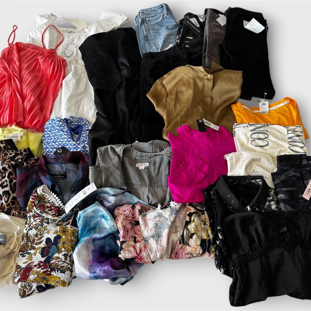 Mixed Women's Clothing Lot with Bright & Neutral Pieces